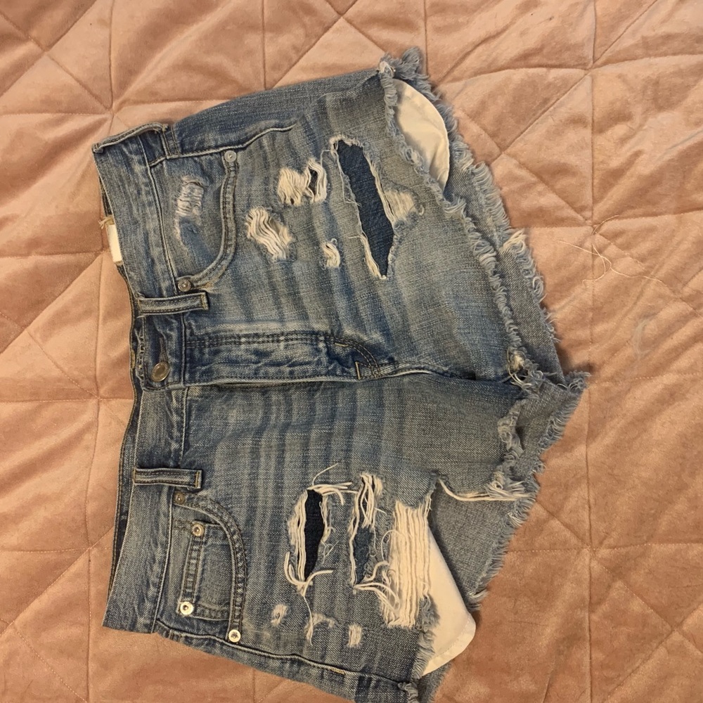 AE denim shorts